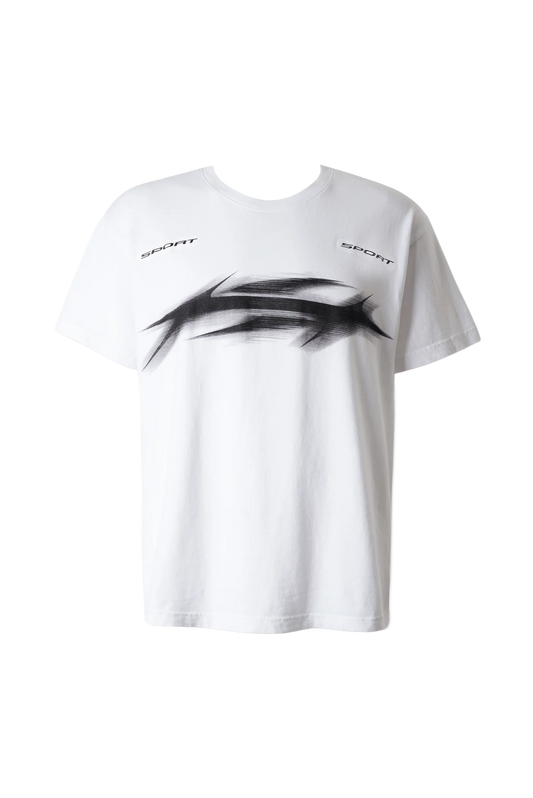 Hellstar Sports Blur Tee Shirt White