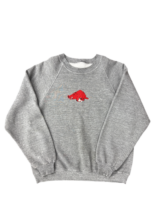 1990's Arkansas Razorbacks Embroidery Hog Crewneck