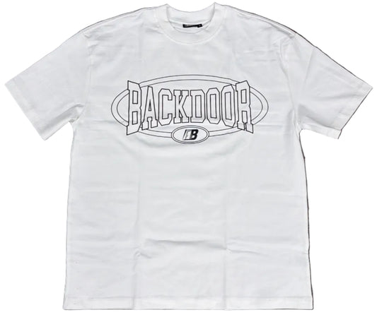 The Backdoor 3D Logo Tee White