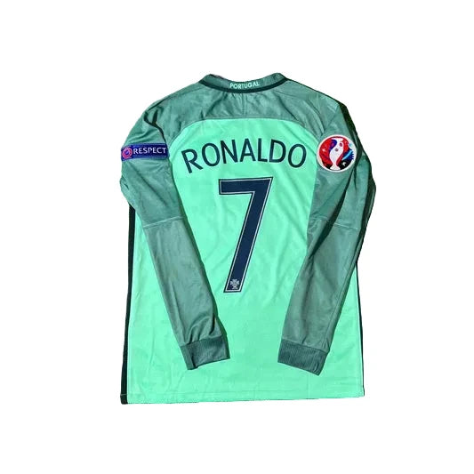 Portugal 2016 Ronaldo Mint Jersey LS
