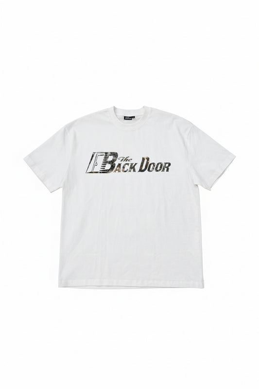 The Backdoor Classic Logo Camo/White Tee
