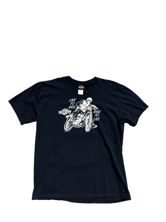 2000's Live To Ride , Ride To Die Harley Tee