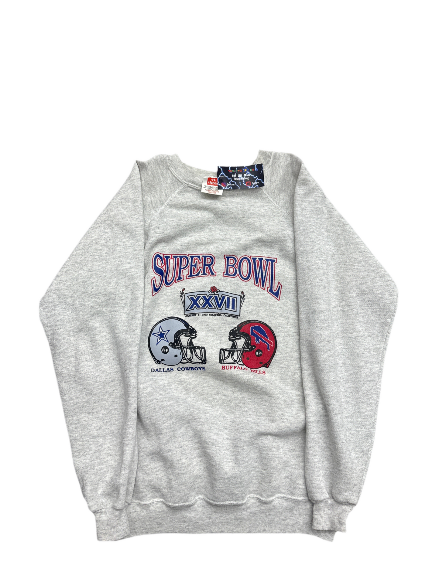 1990's Cowboys vs Bills Crewneck