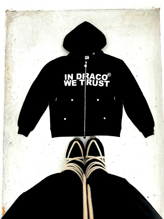 In Draco We Trust Zip Up Black