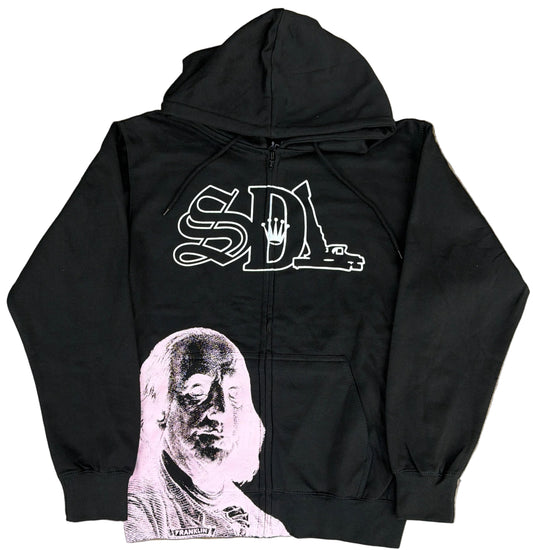Skys Da Limit Black/Pink Benjamin Zip Up