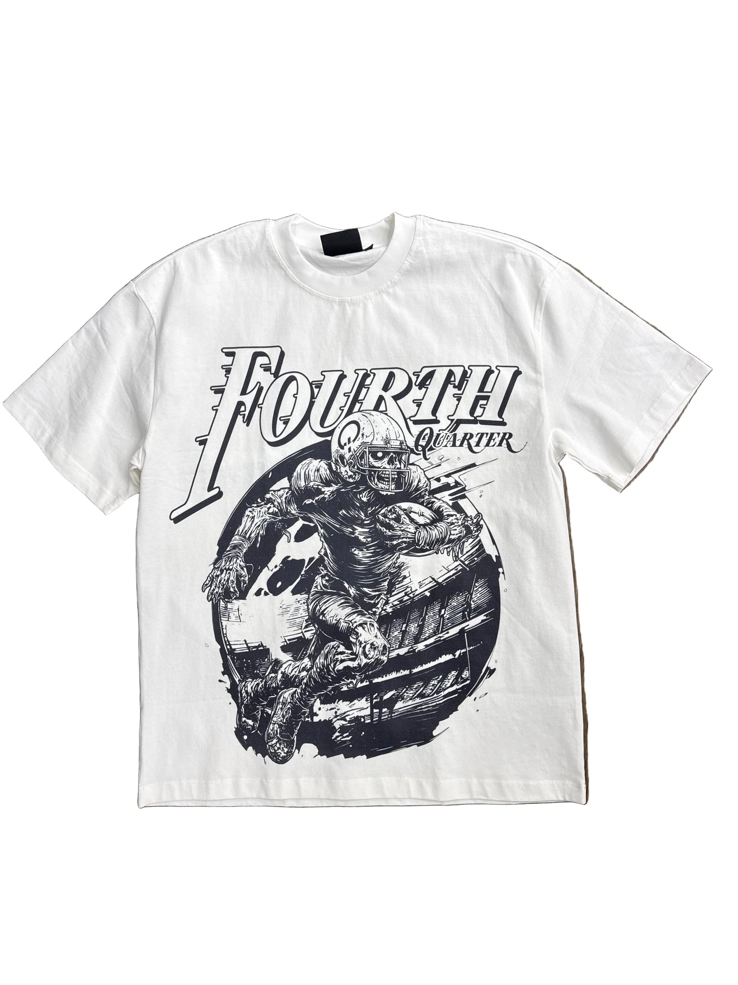 4th Quarter Football White Tee