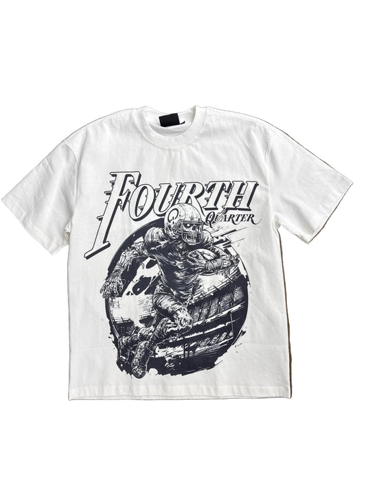 4th Quarter Football White Tee