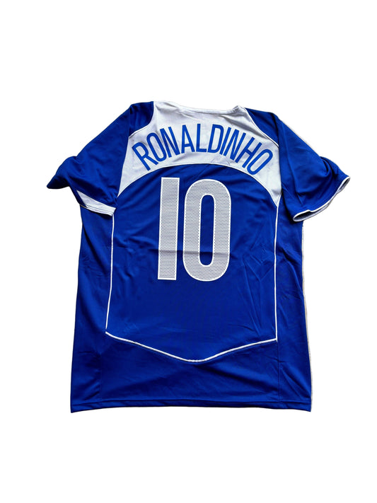 Brazil T90 Ronaldinho 2004 Blue Jersey