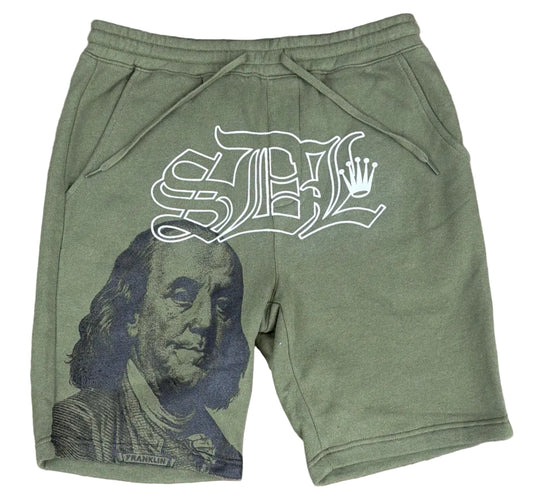 Skys Da Limit Green/Black Benjamin Shorts