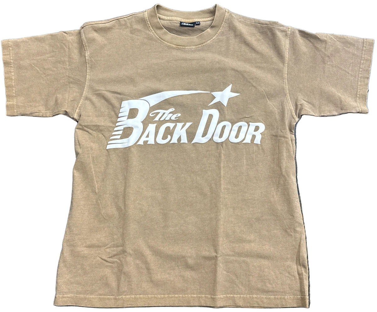 The Backdoor Classic Tee Tan/White