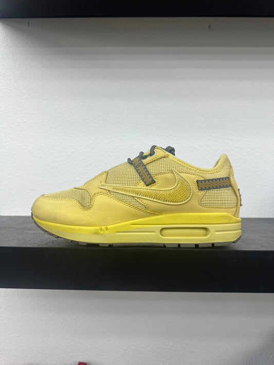 Preowned Nike Air Max 1 Travis Scott Cactus Jack Saturn Gold