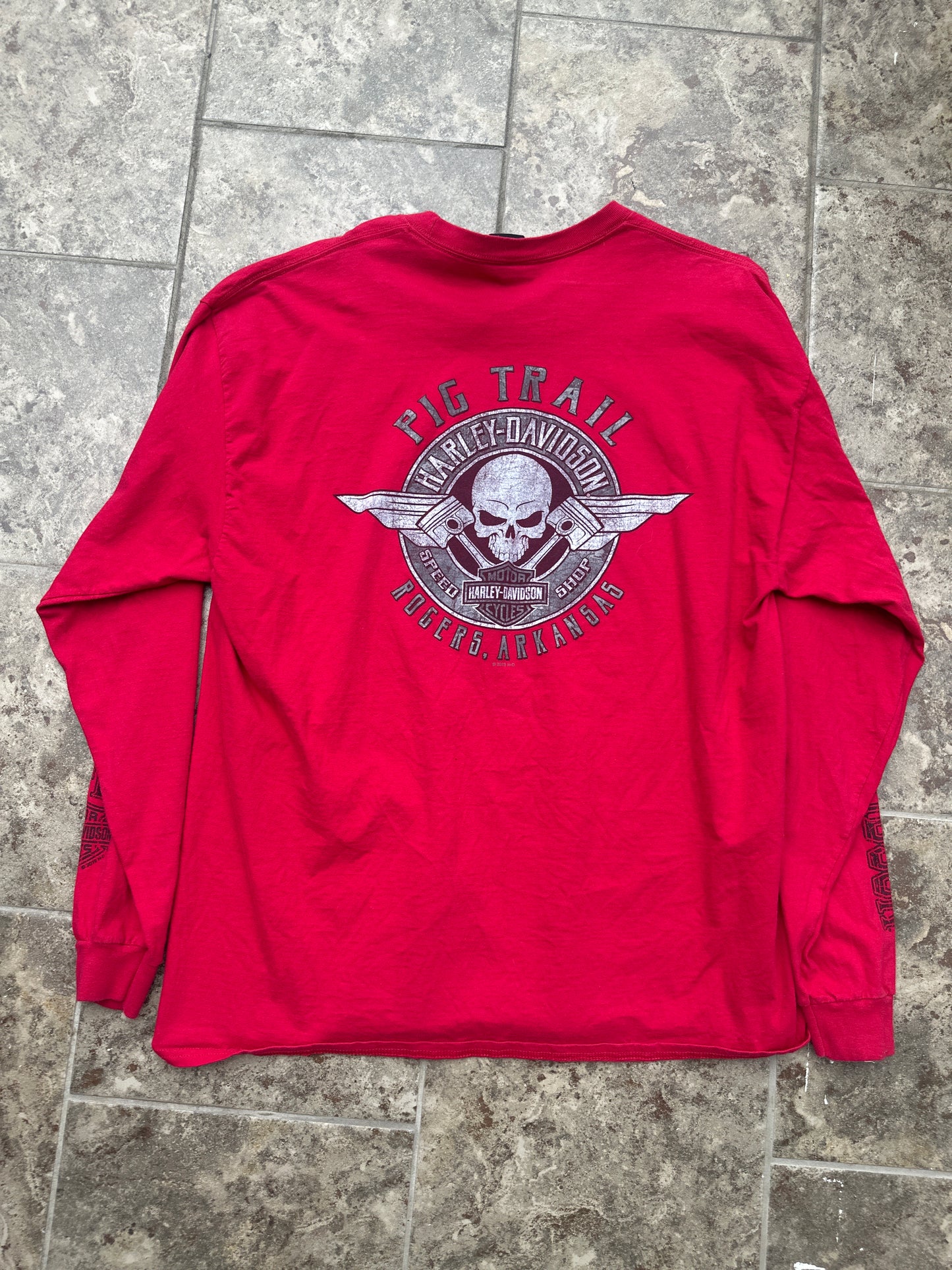 Harley Davidson Pig Trail Longsleeve Red