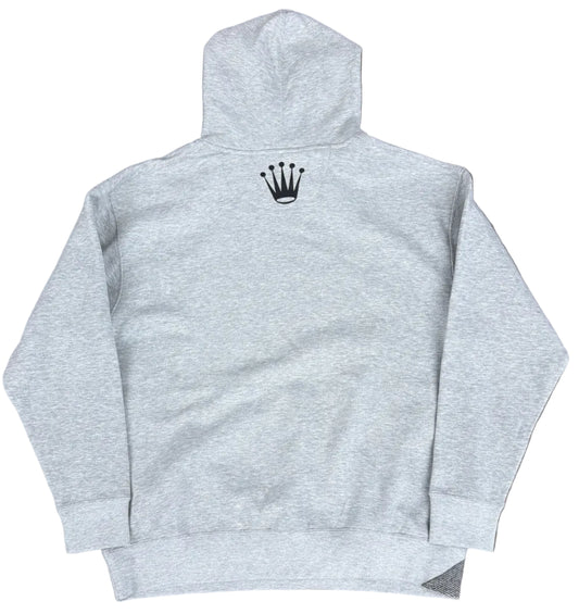Skys Da Limit White/Black Rhinestone Crown White Hoodie