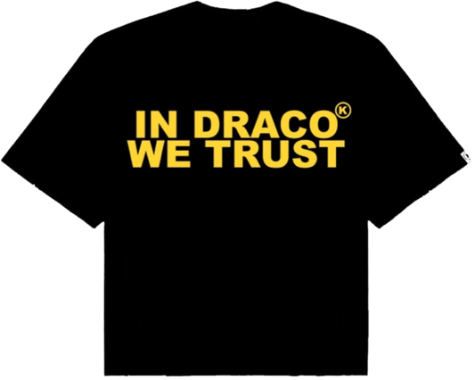 In Draco We Trust Oversized Tee Black/Yellow