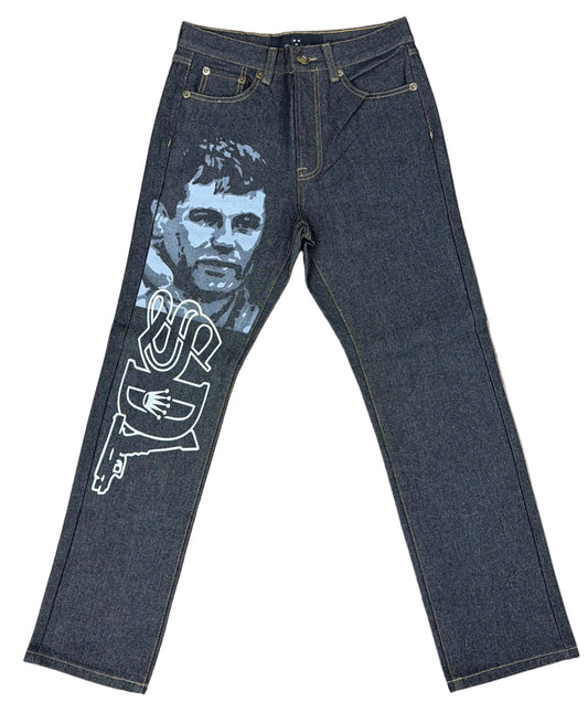 Skys Da Limit White/Grey Chapo Charcoal Jeans