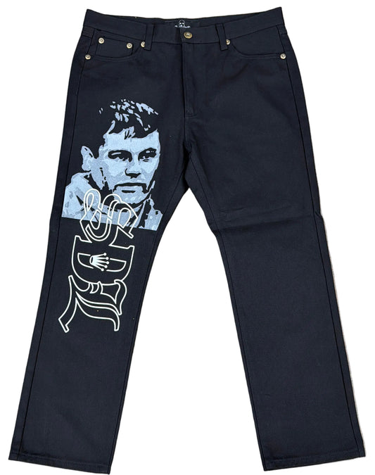 Skys Da Limit Grey/White Chapo Jet Black Jeans