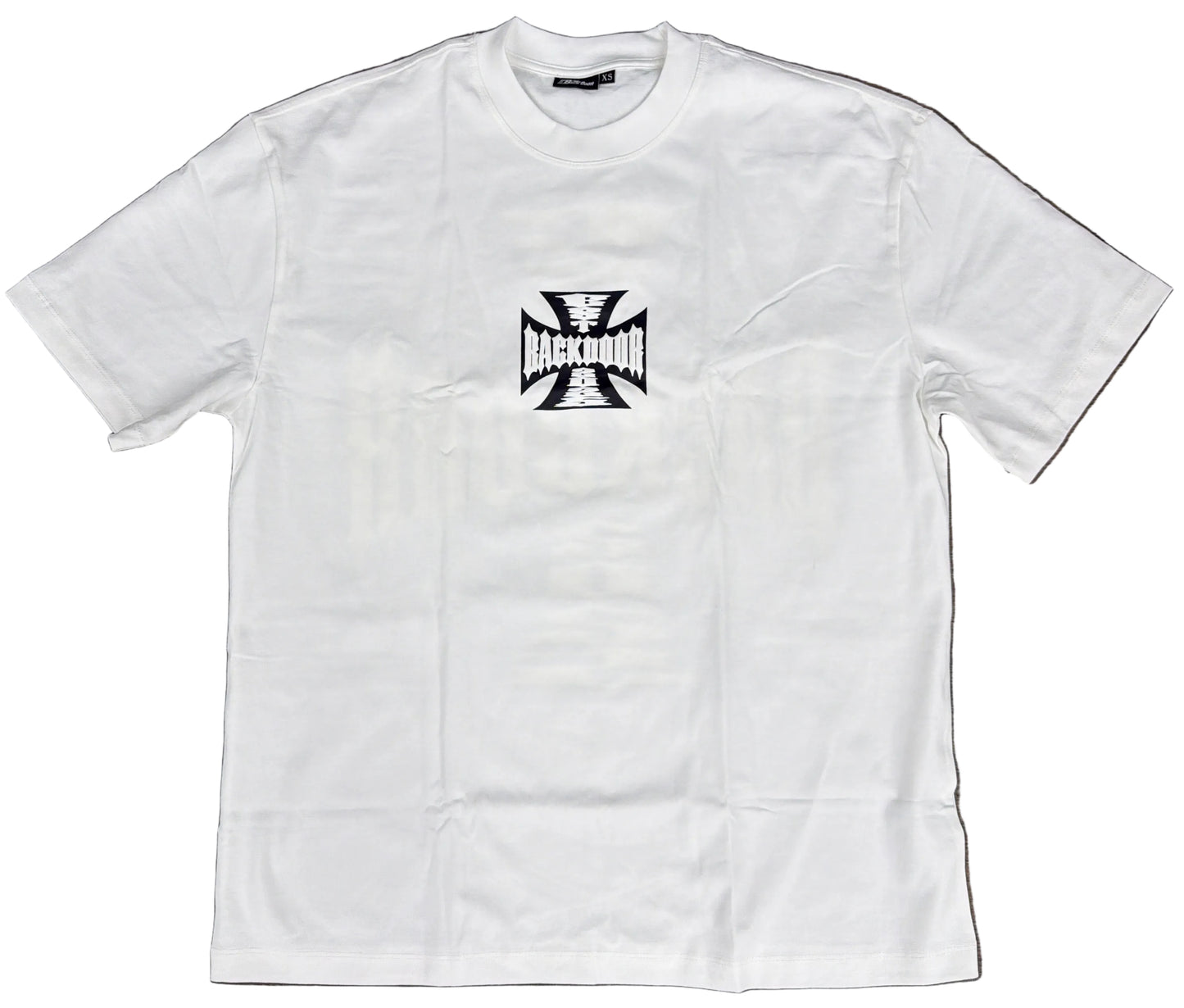 The Backdoor Biker Tee White