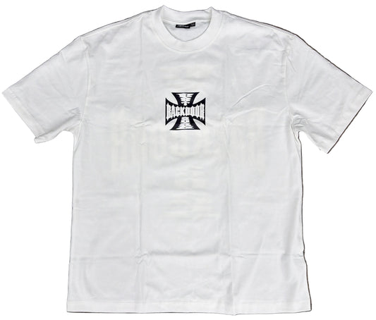 The Backdoor Biker Tee White