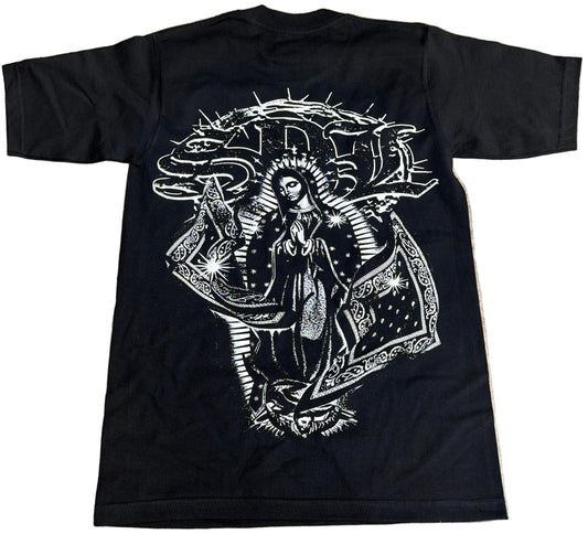 Skys Da Limit Virgin Mary Thorns Tee Black