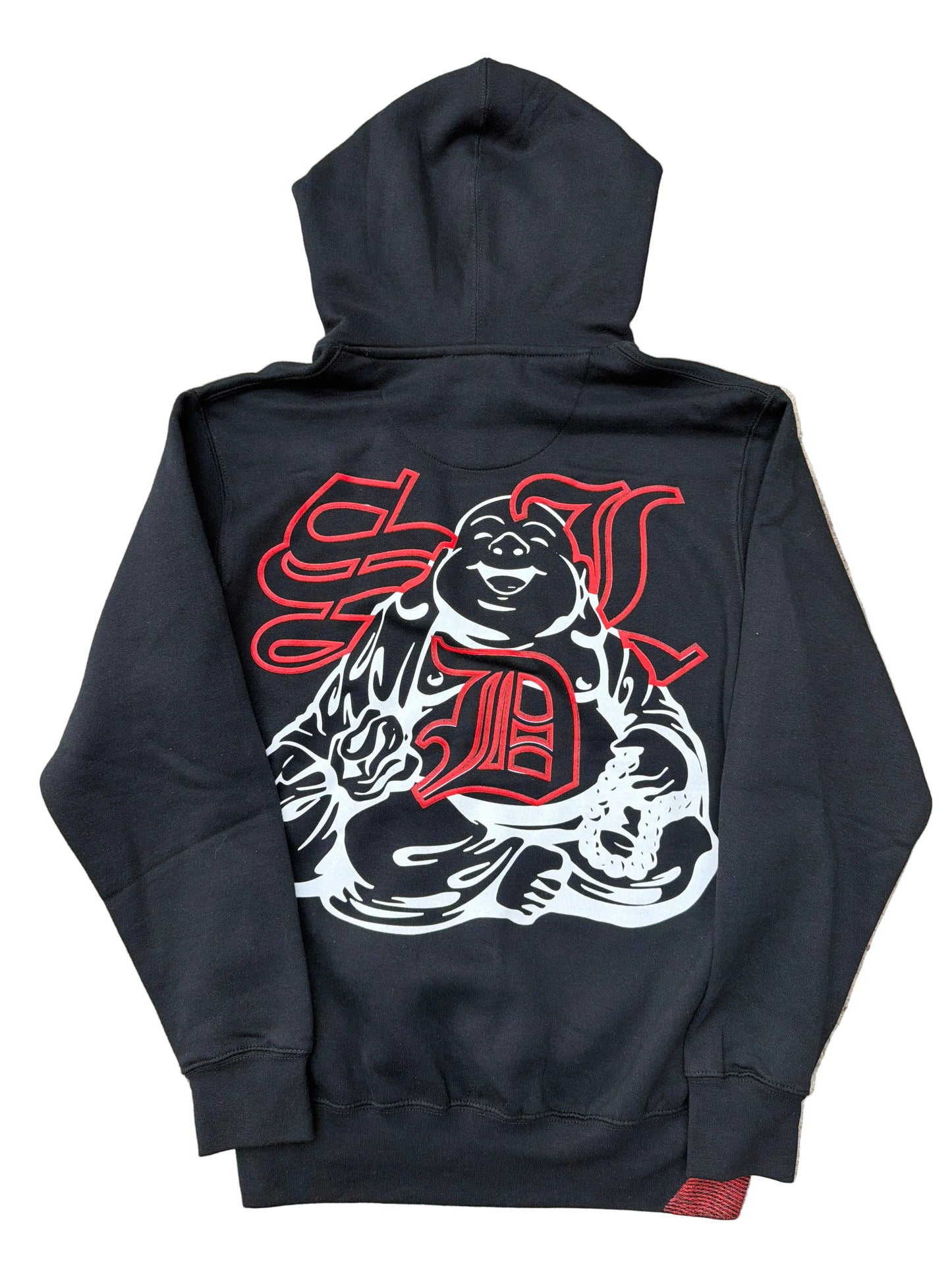 Skys Da Limit Rhinestone Black/White/Red Hoodie