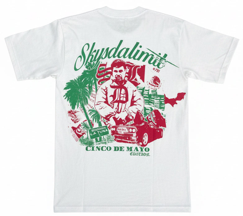 Skys Da Limit White Cinco De Mayo Tee