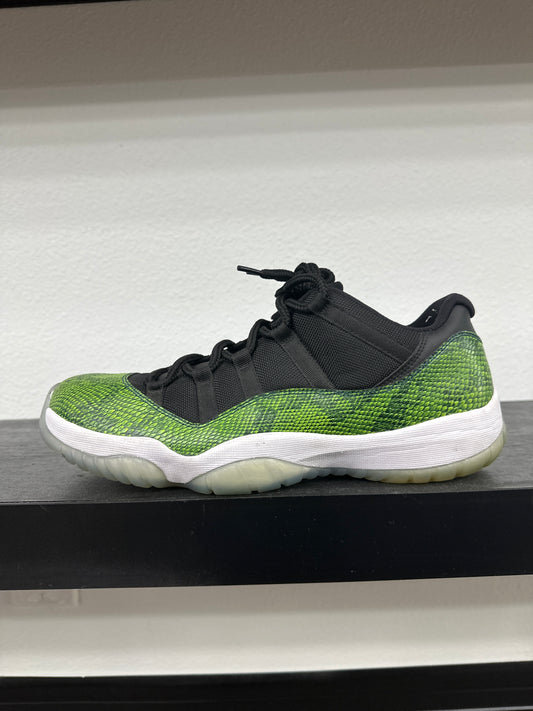 Preowned Jordan 11 Retro Low Green Snakeskin