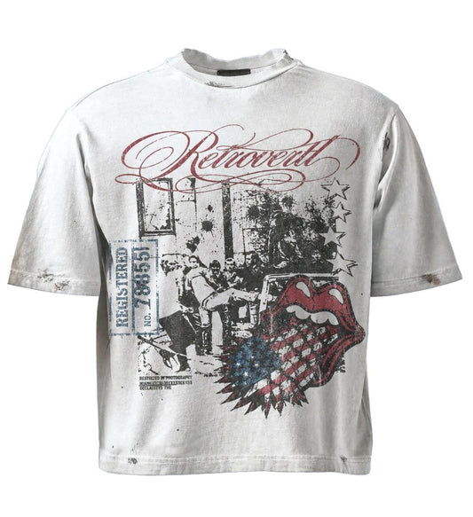 Retrovert Rolling Stone Script T-Shirt