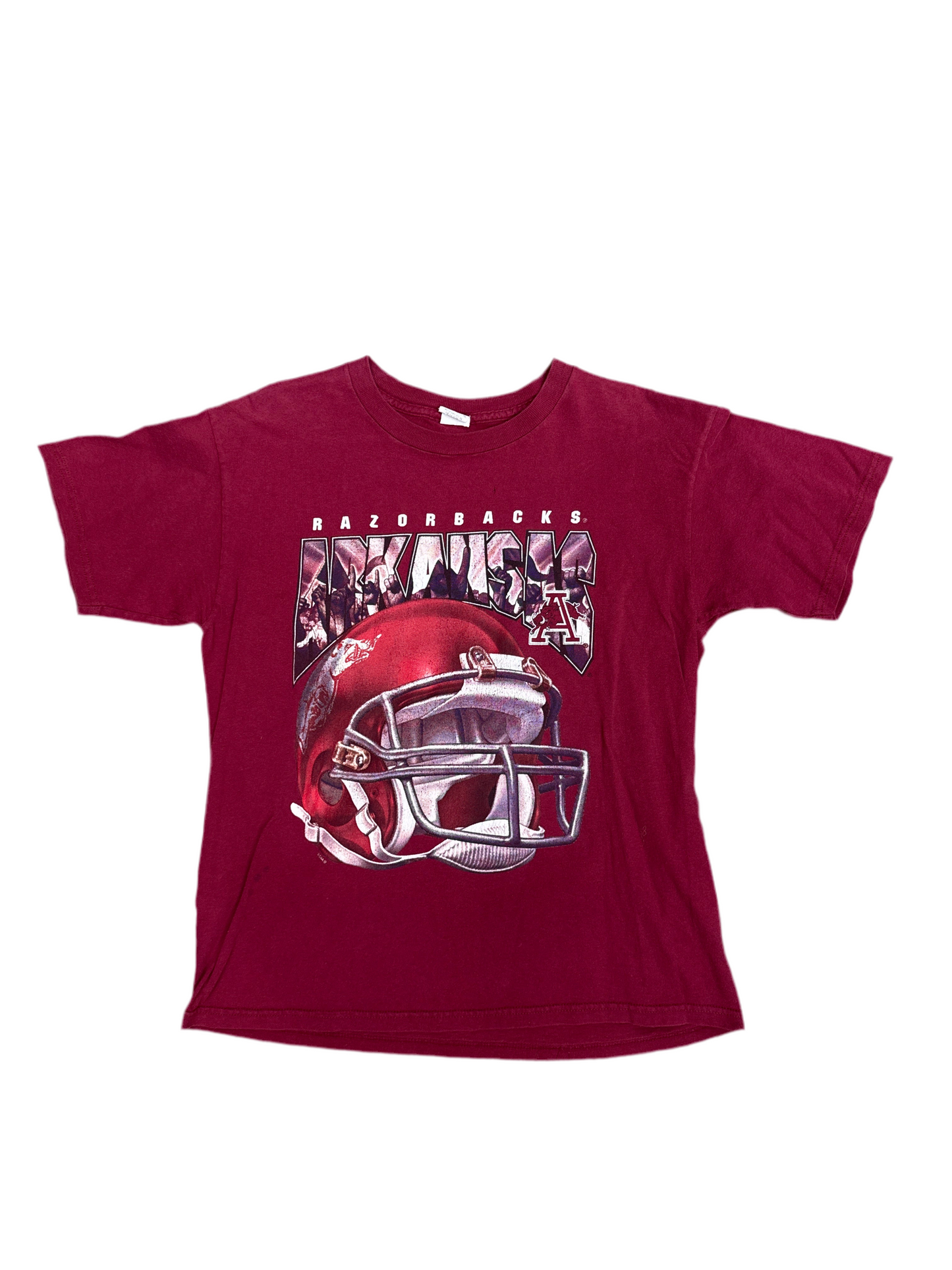 Arkansas Razorbacks Helmet nutmeg tee