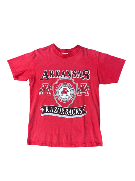 1990's Arkansas Razorbacks Nutmeg 2x Logo Tee
