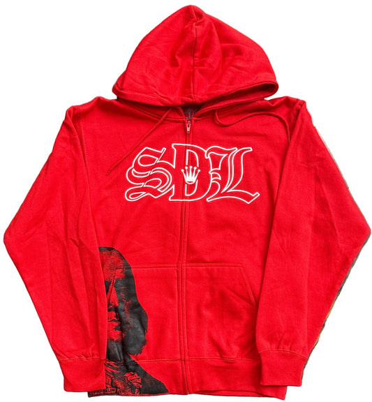 Skys Da Limit Red Horseshoe Zip Up