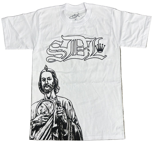 Skys Da Limit Classic San Judas Tee White