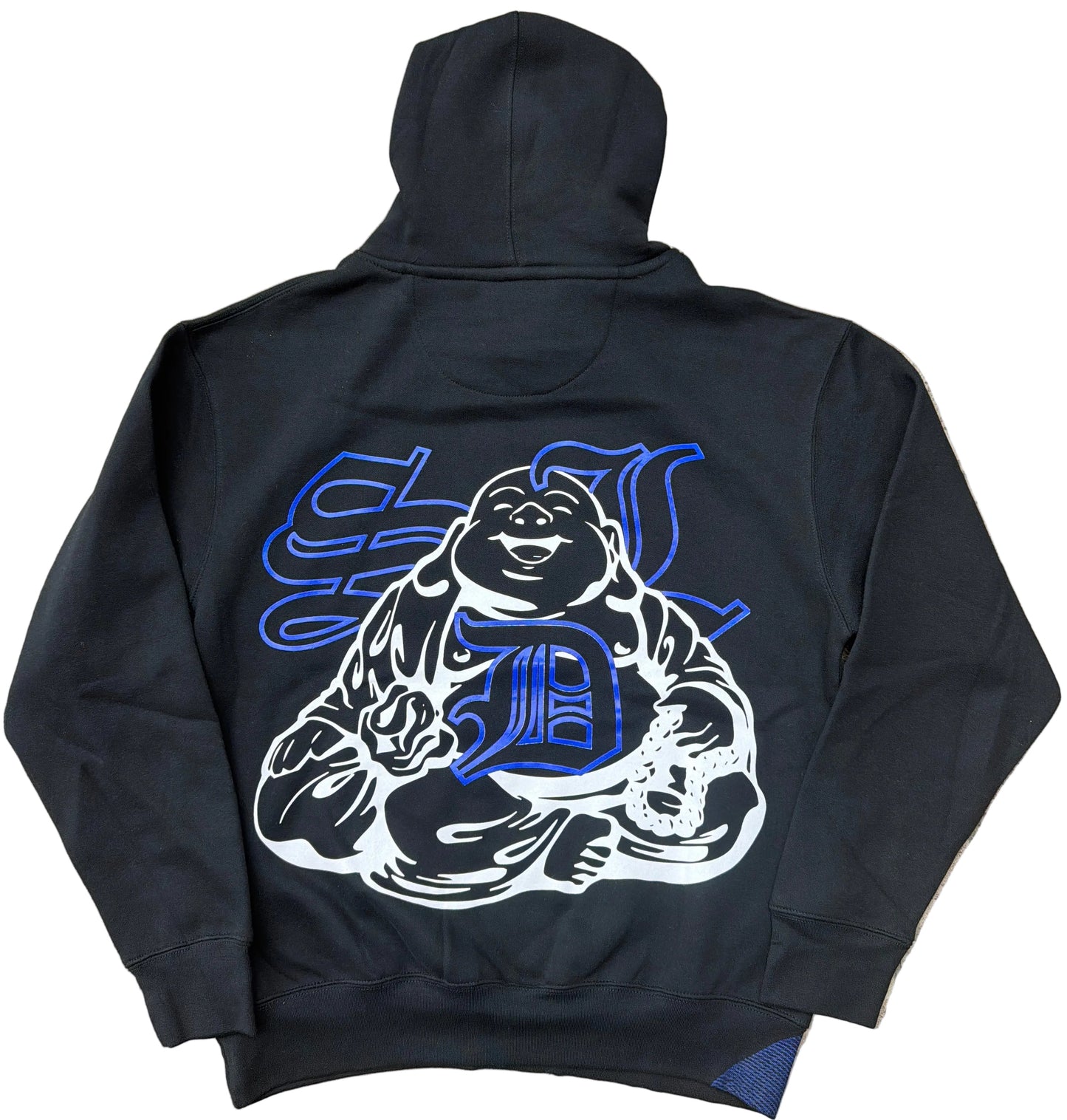 Skys Da Limit Rhinestone Black/White/Blue Hoodie
