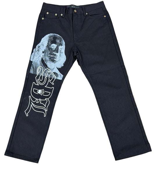 Skys Da Limit Grey/White Benjamin Jet Black Jeans