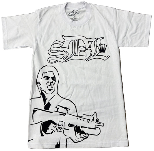 Skys Da Limit Classic Scarface Tee White