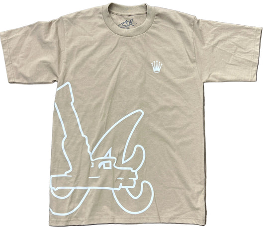 Skys Da Limit A's Glock Tan/White Tee