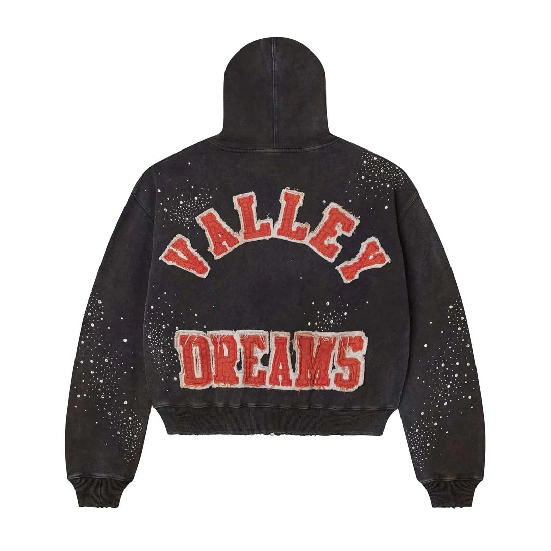 Vale Forever Pluto Clustered Zip Up Hoodie Black