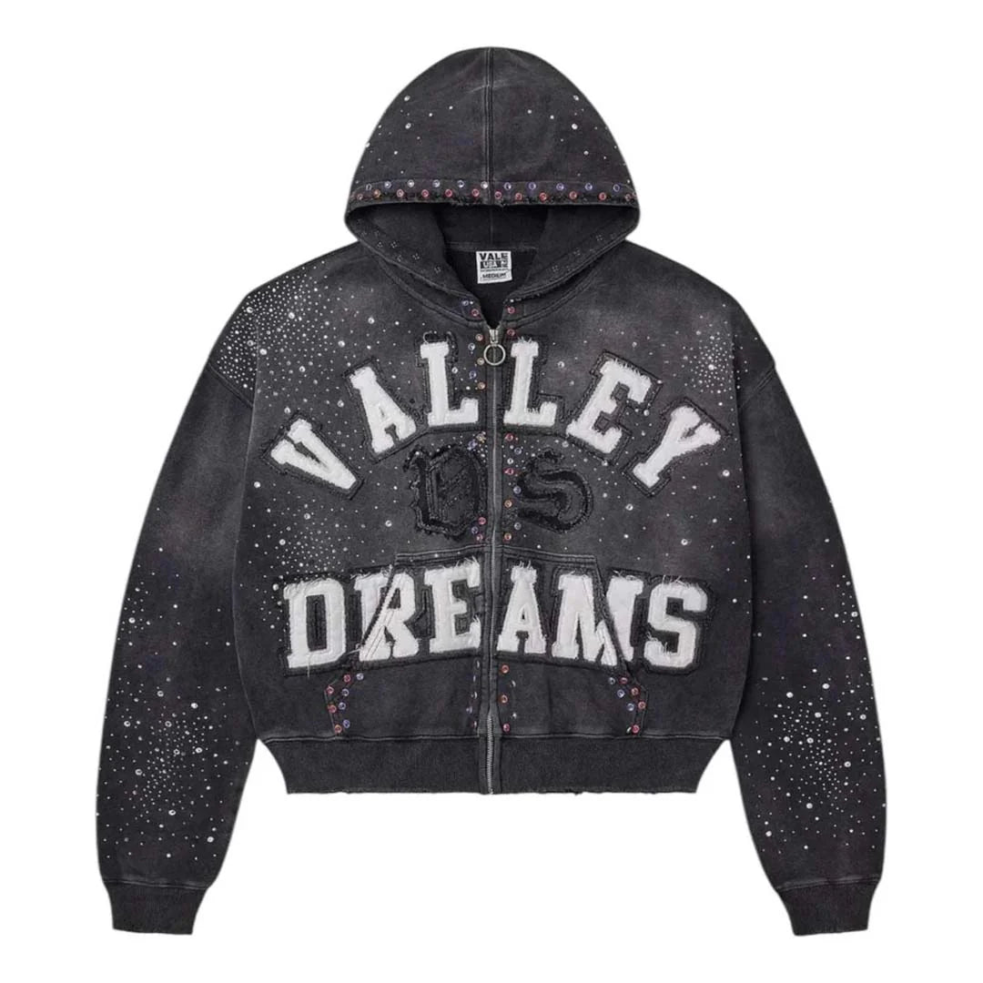 Vale Forever Classico Zip Up Hoodie Black