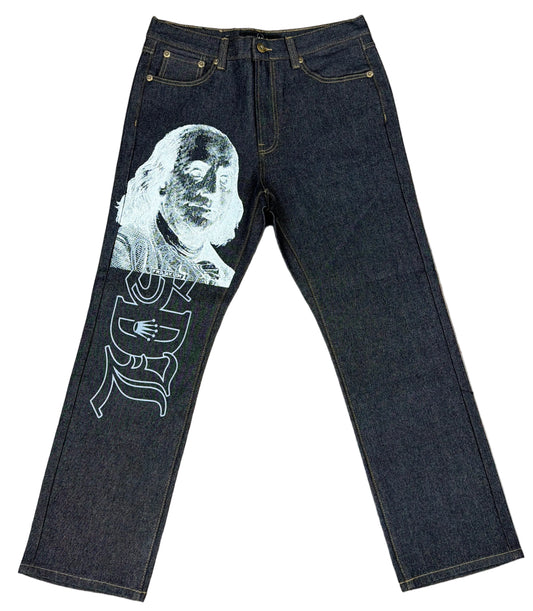 Skys Da Limit White/Grey Benjamin Charcoal Jeans