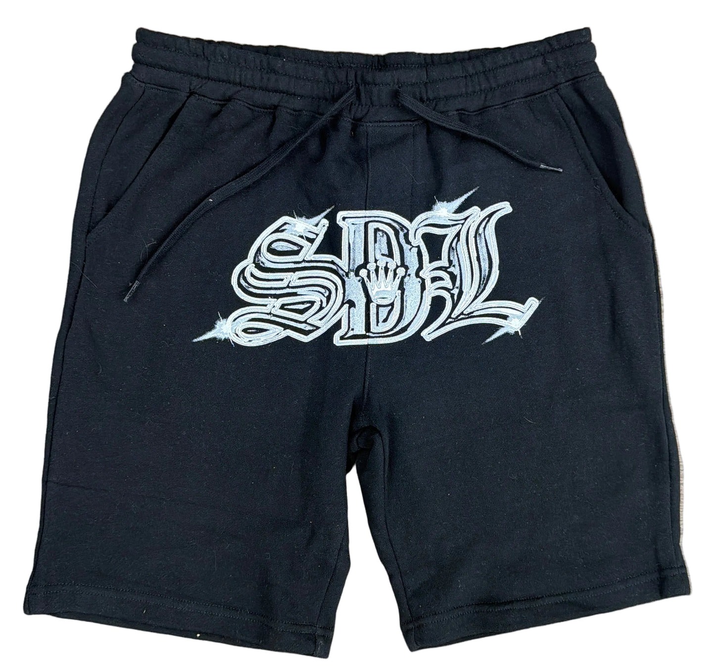 Skys Da Limit Shiny Silver Logo Shorts