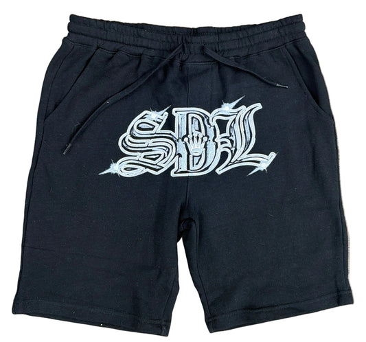Skys Da Limit Shiny Silver Logo Shorts