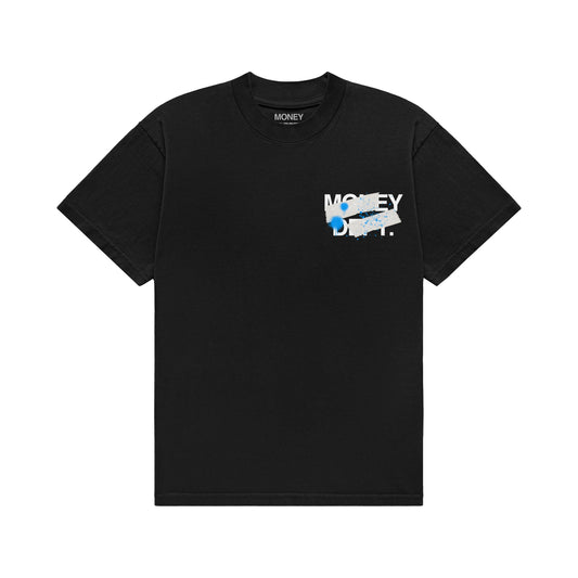 Money Dept. Black/Blue MD Tape Logo Tee
