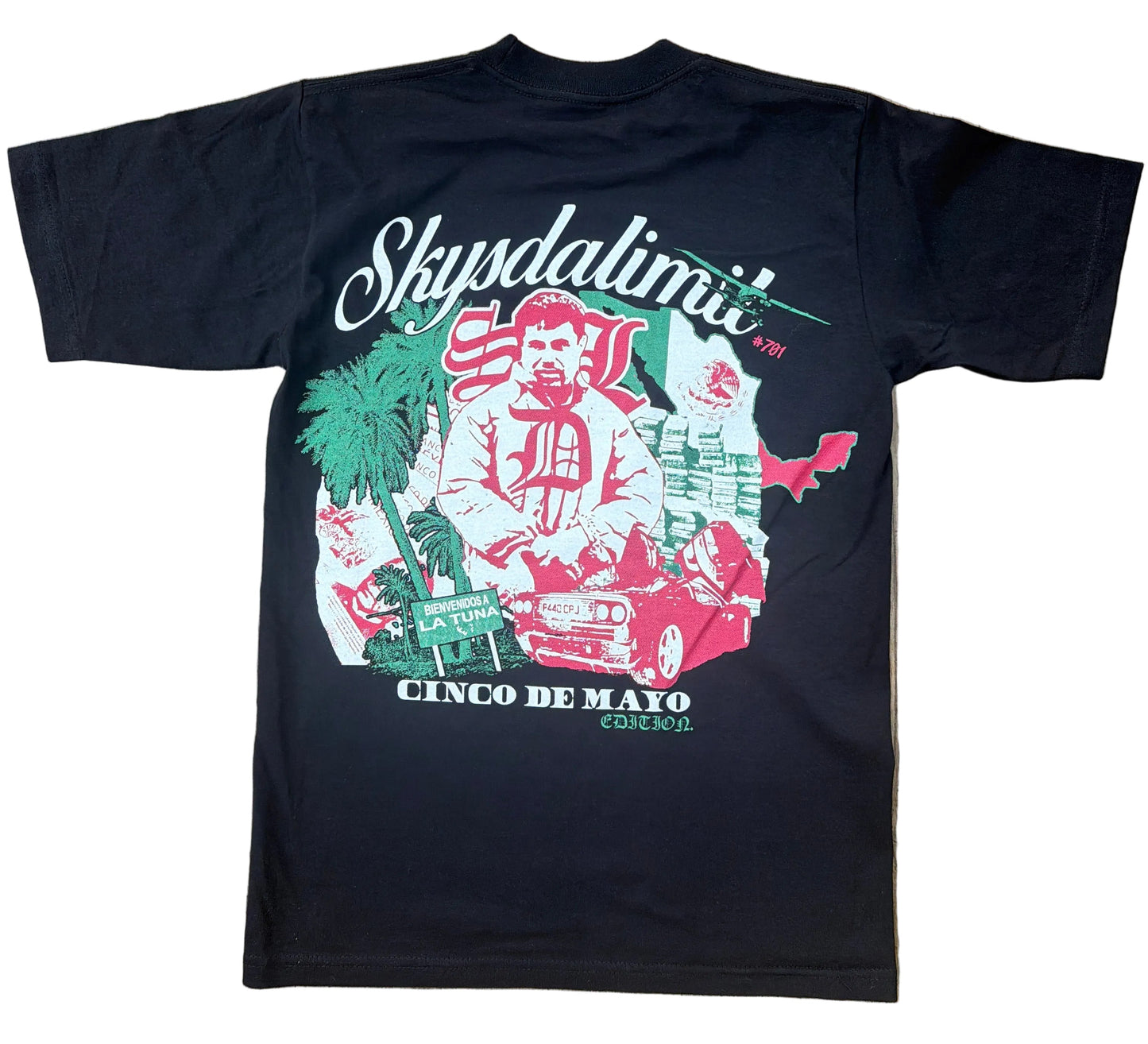 Skys Da Limit Black Cinco De Mayo Tee