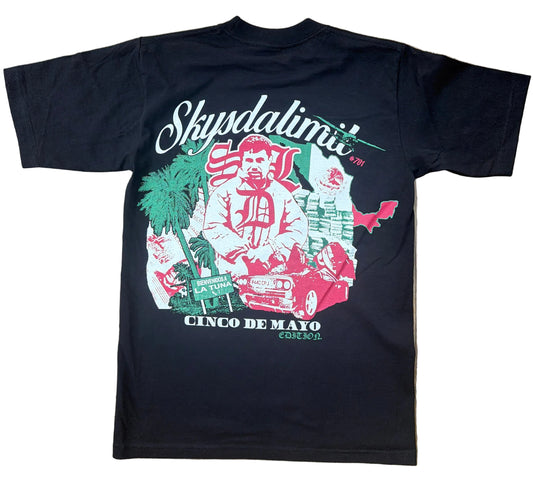 Skys Da Limit Black Cinco De Mayo Tee