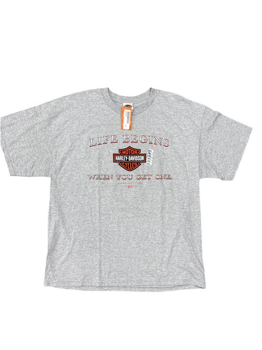 2000's Life Begins When You Get a Harley Tee