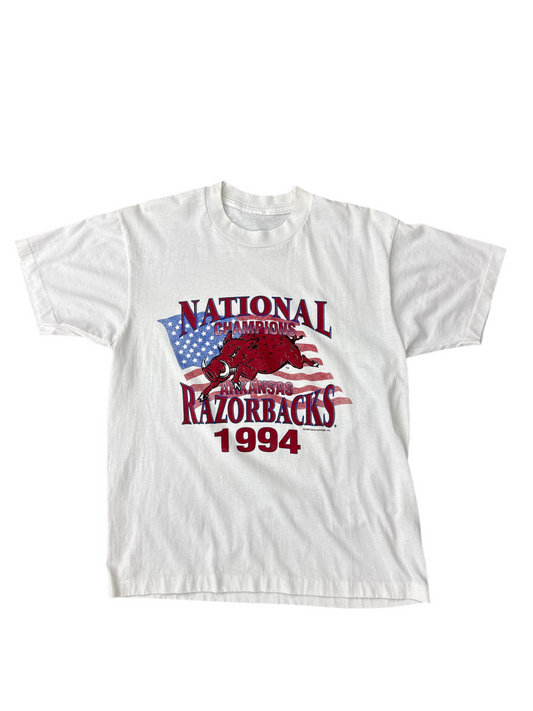 Arkansas 1994 National Champs White Tee