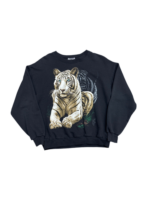 90s Tiger Black Crewneck Lee