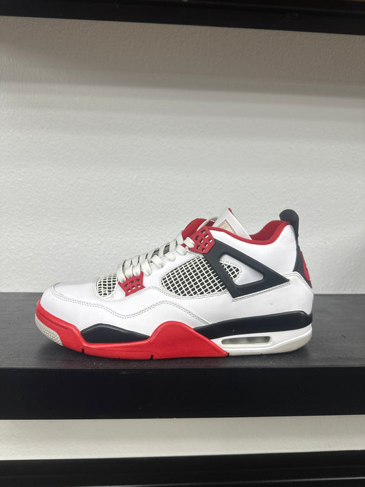 Preowned Jordan 4 Fire Red