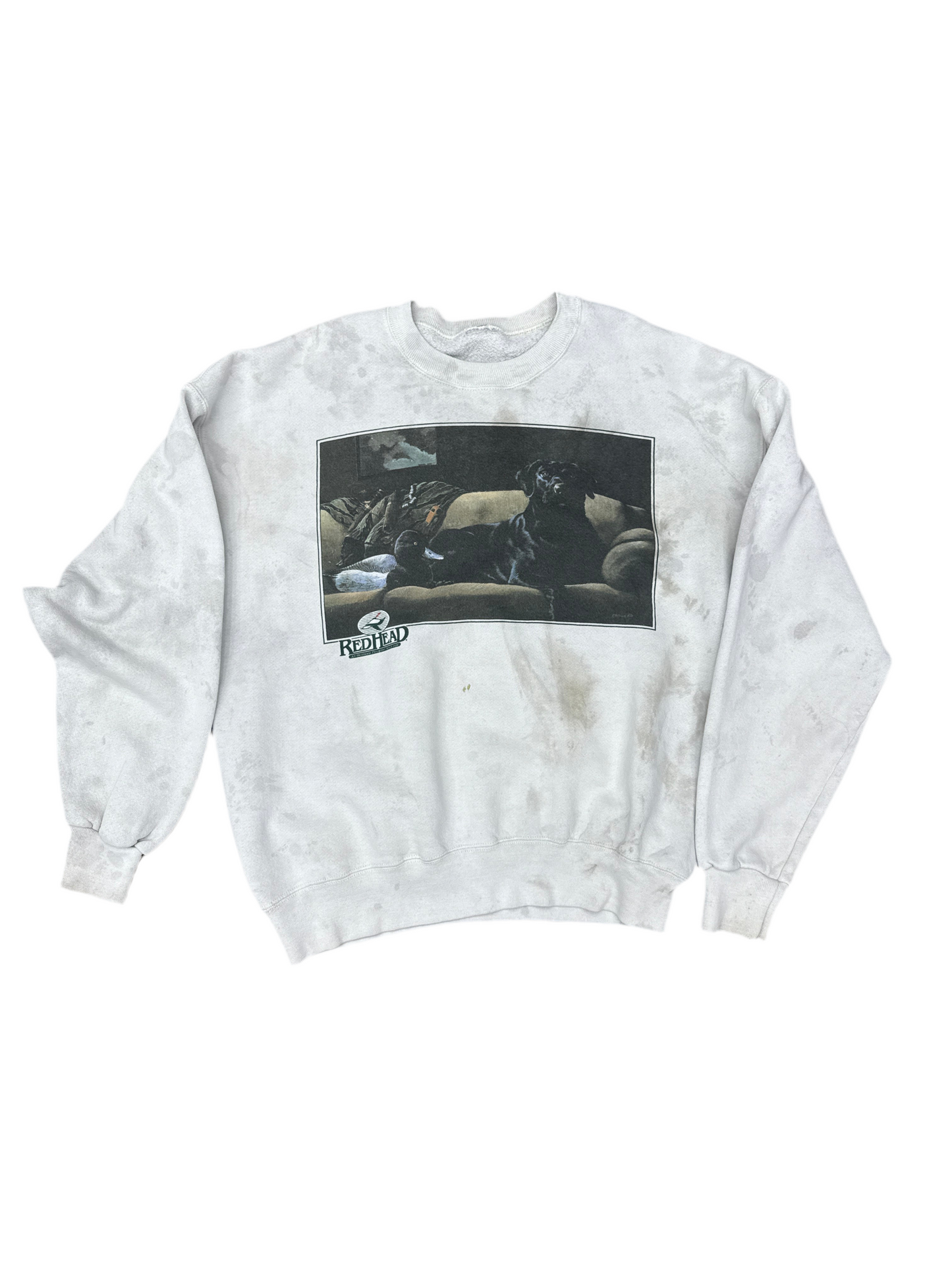 1990's Thrashed Red Head Crewneck