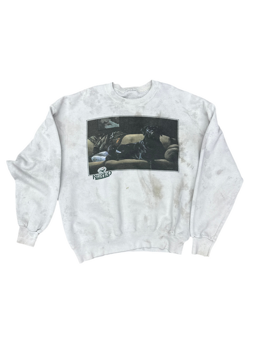 1990's Thrashed Red Head Crewneck