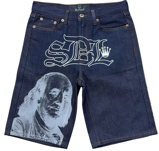 Skys Da Limit Blue Denim Jorts